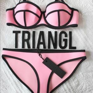 Pink trangl bikini
